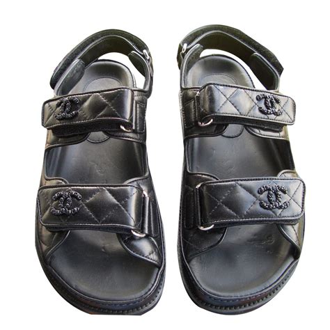 chanel black sandles|Chanel sandals price.